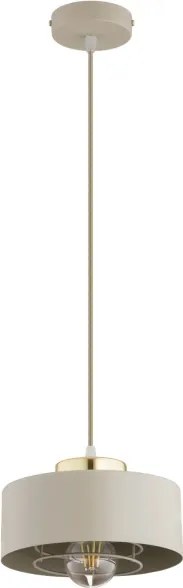 Brilagi - Kábeles függőlámpa SPRING 1xE27/60W/230V átm. 20 cm bézs/arany