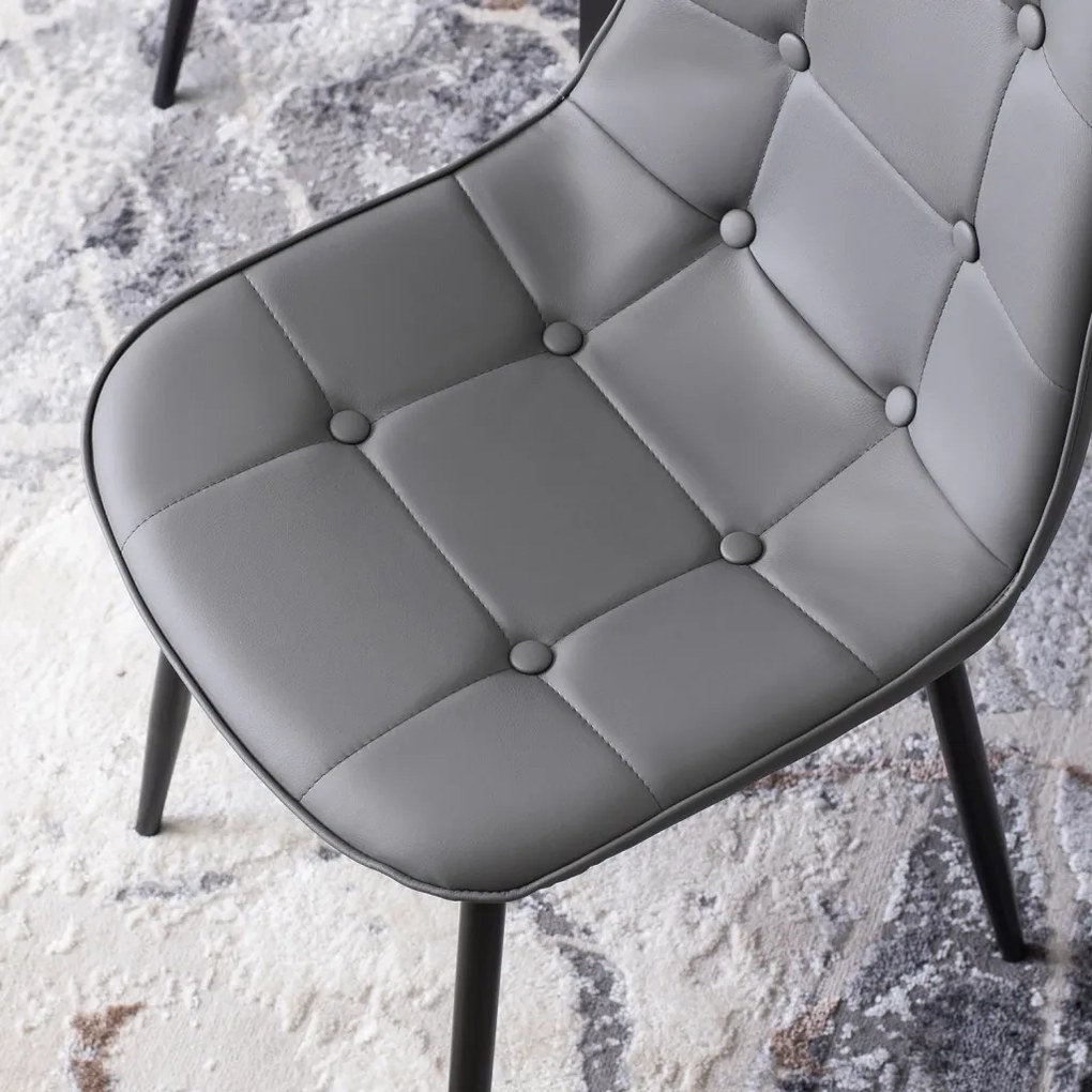 Szürke Eco-bőr Étkezőszék. ARIS