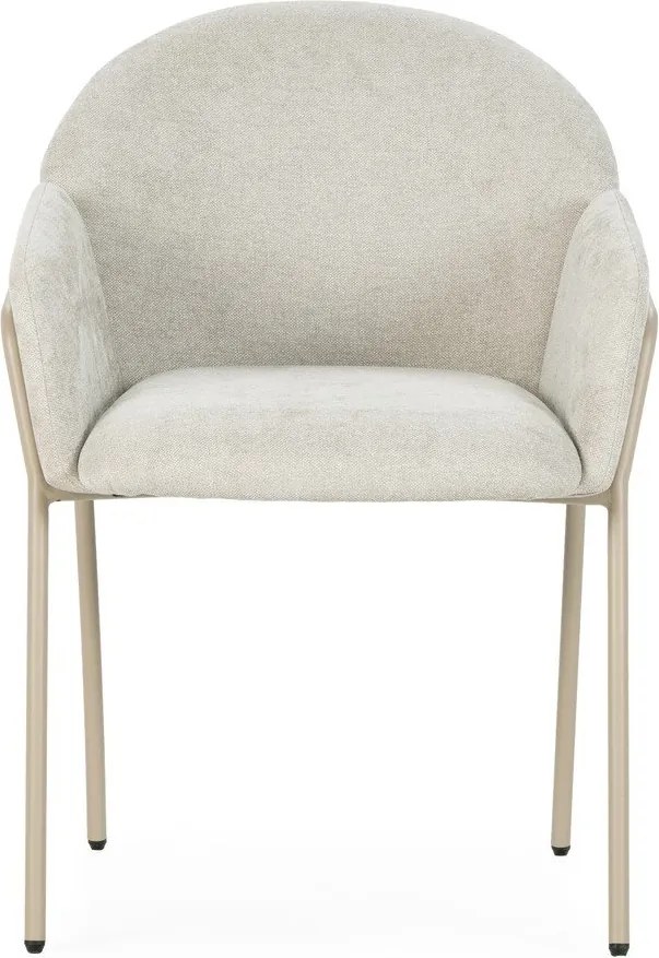 Bézs kárpitozott étkezőfotel szett 2 db-os Aslin – MOME