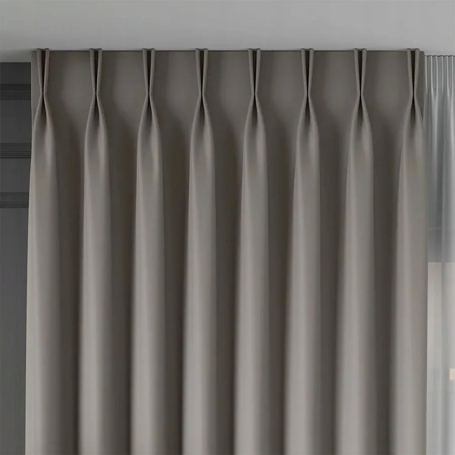 Kétoldalas Szövet Függönyanyag Greta 320cm szürke