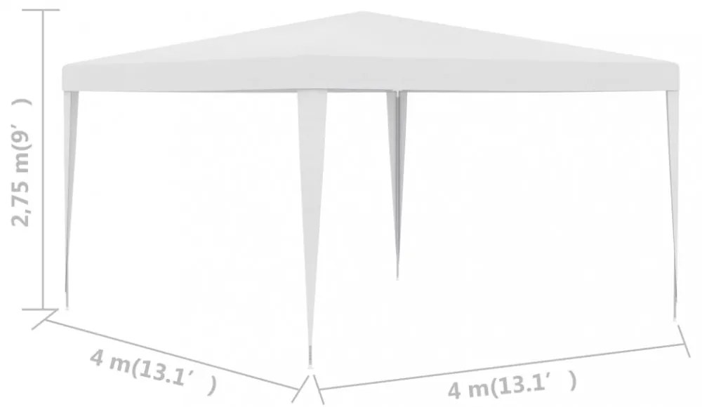 fehér rendezvénysátor 4 x 4 m