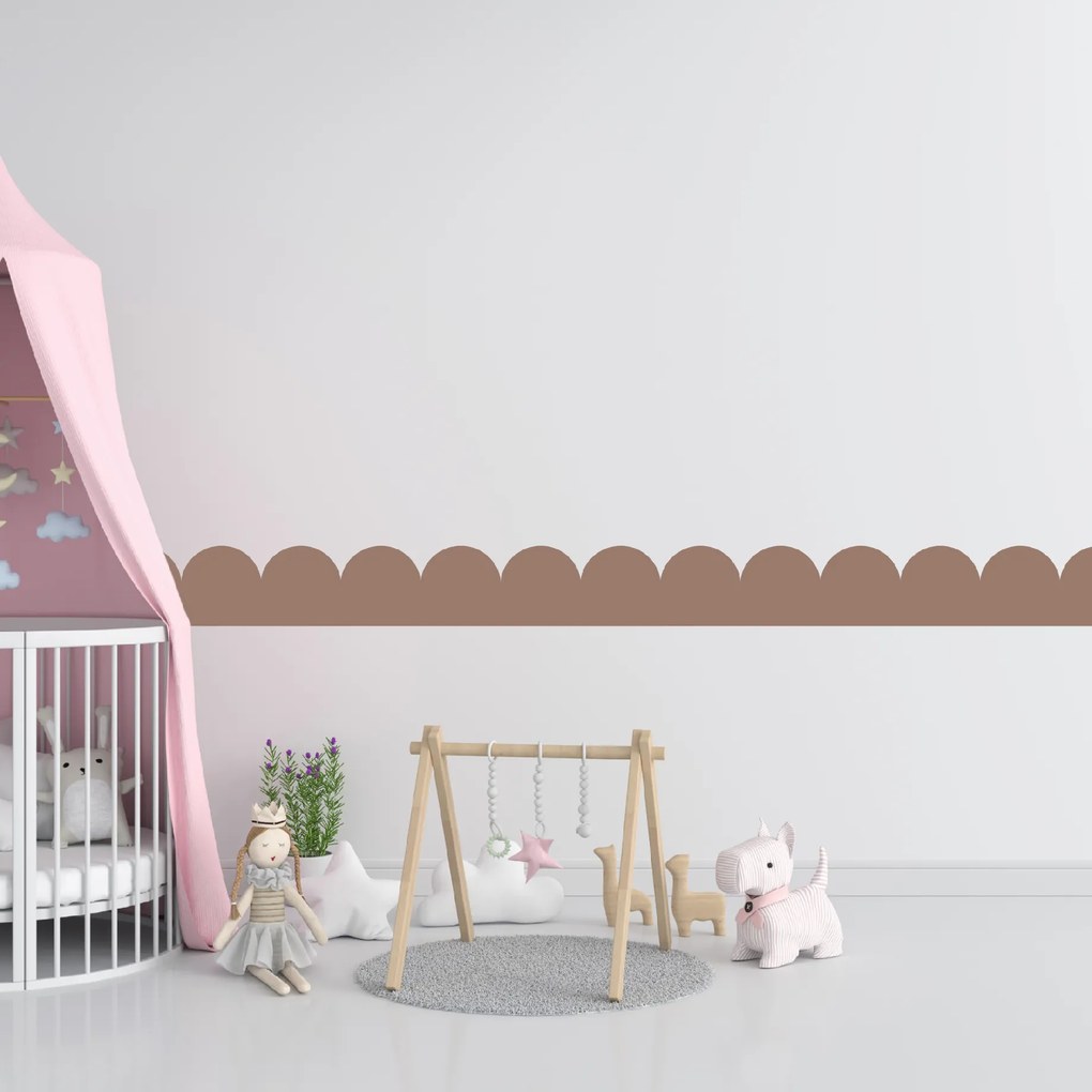 PIPPER. Textil öntapadó tapéta - Mini Ív - Barna színű Szín: Sápadt