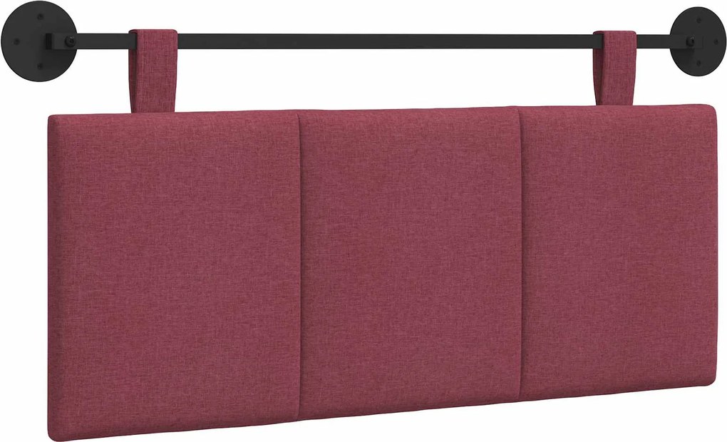 vidaXL Fali Fejtámla Falra szerelhető Bordó 110 x 55 x 5 cm szövet