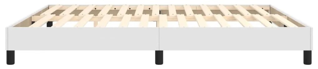 fehér műbőr rugós ágykeret 180x200 cm