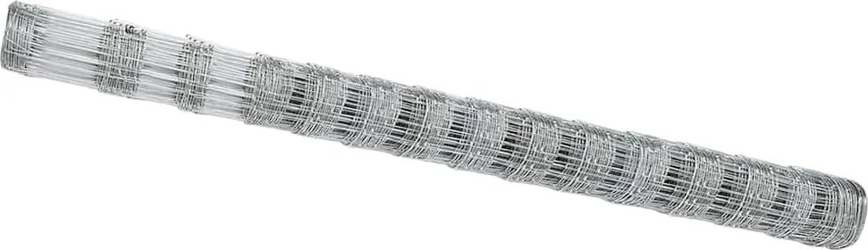 vidaXL Legelőkerítés Ezüst 25 x 1,6 m Horganyzott acél