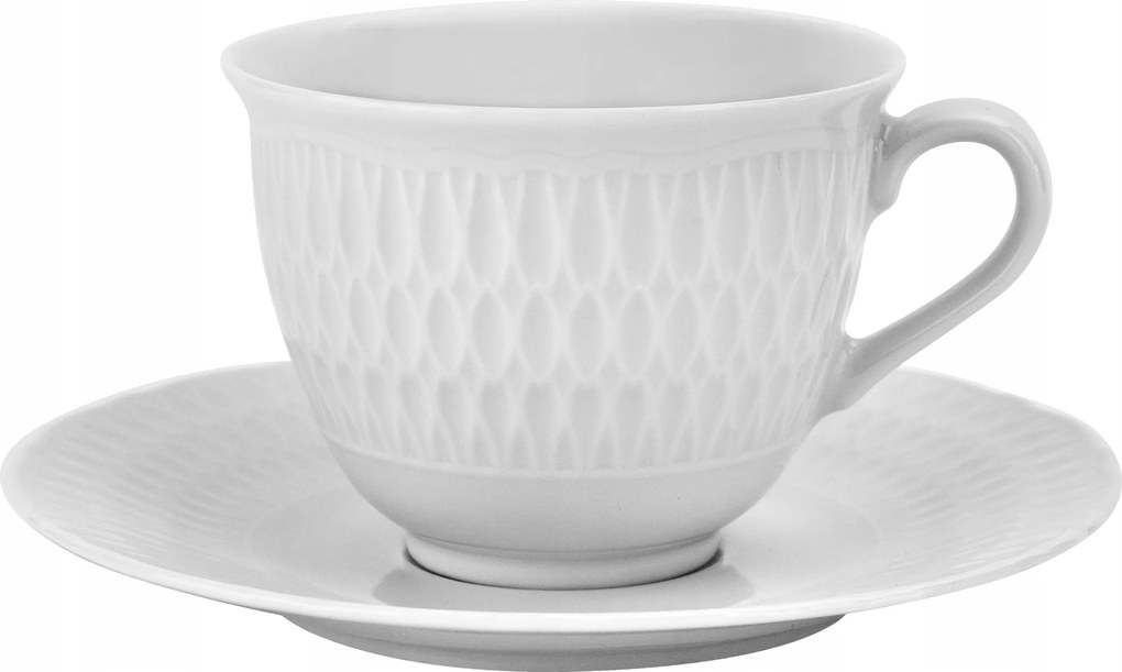Csésze csészealj 250ml Sofia Fehér