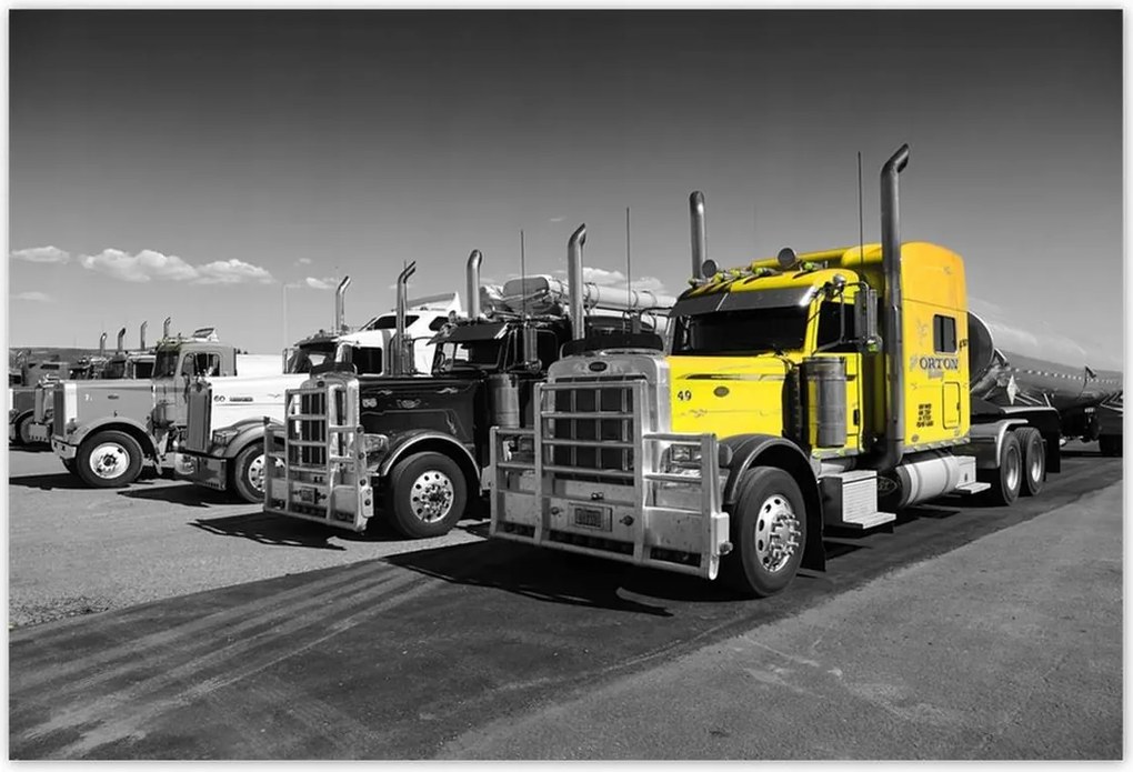 Poszterek 155x105 Sárga teherautó az USA-ból