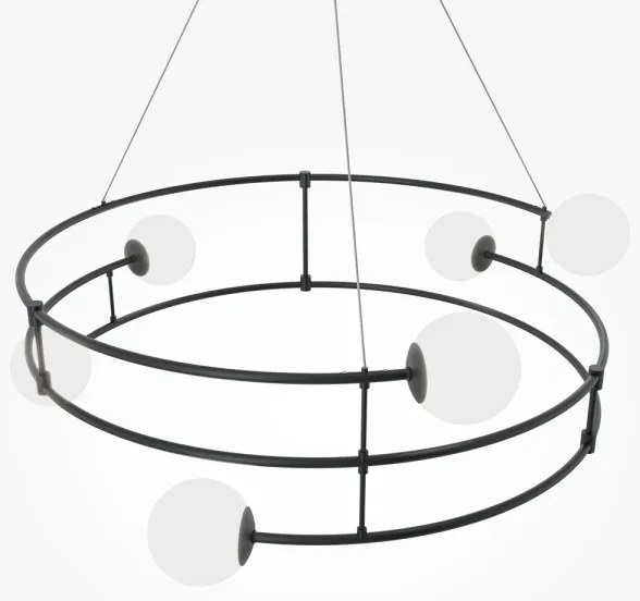 Maytoni MOD317PL-06B - Csillár zsinóron BALANCE 6xG9/40W/230V fekete