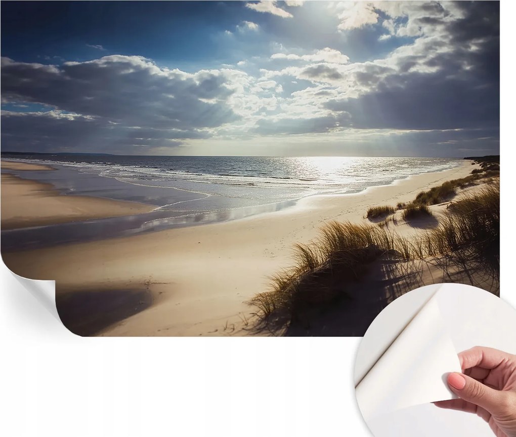 Mosható öntapadós fotótapéta étkezőbe Sugárzó szegély 104x70 cm