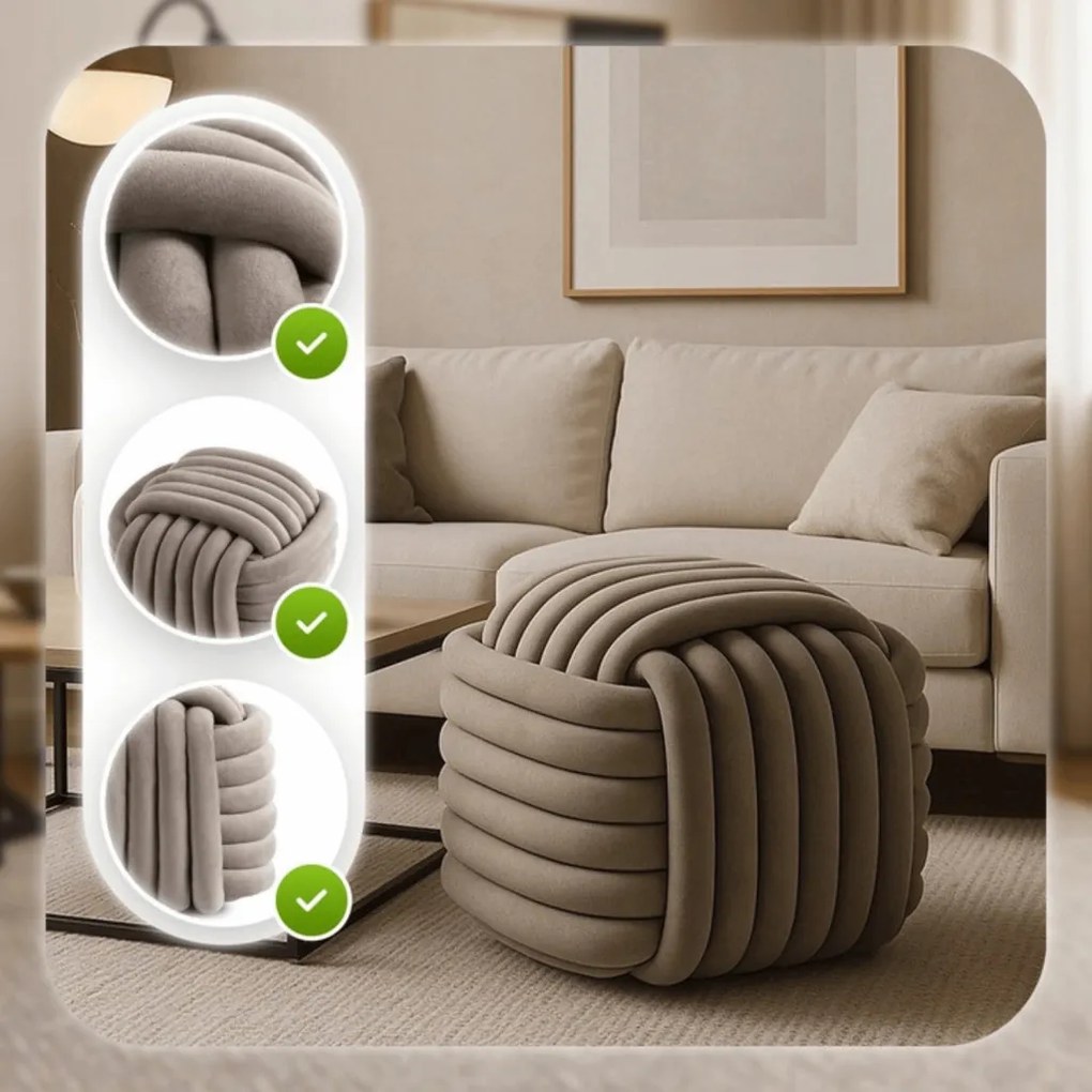 MAGMA bézs fonott puff