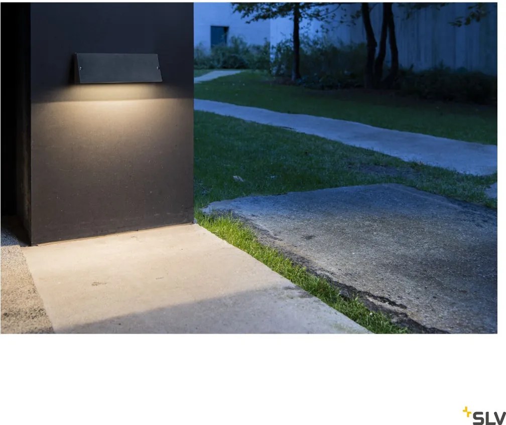 SLV 1003453 PEMA Modern Kültéri Fali Lámpa Fekete, Átlátszó LED IP65