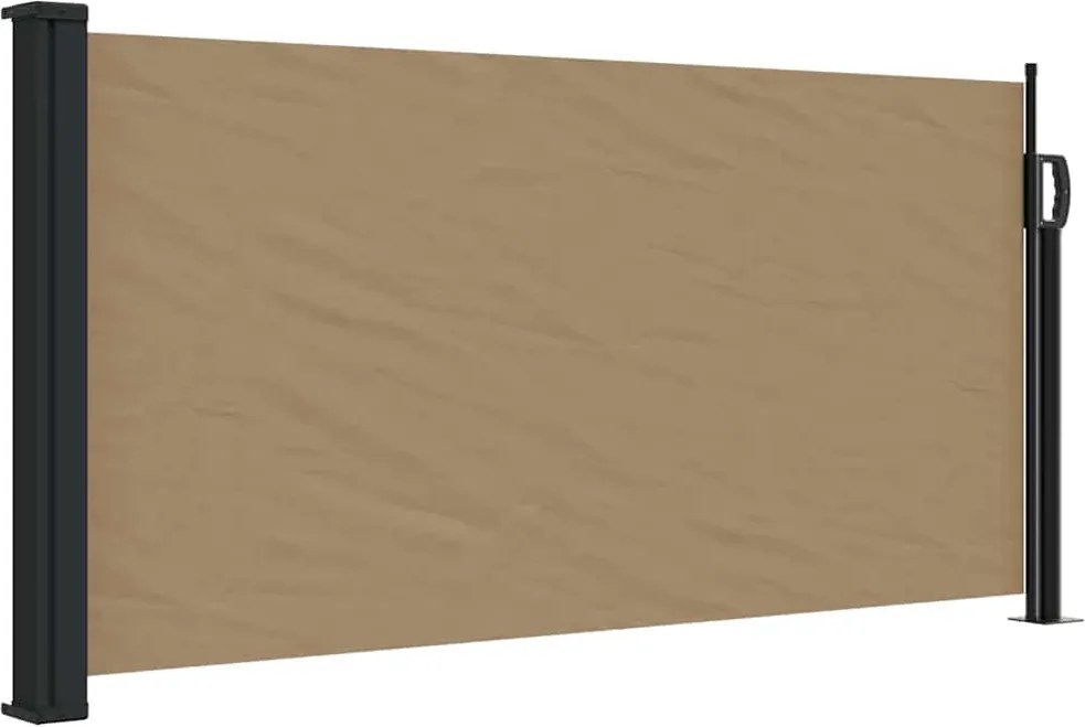 Tópszínű behúzható oldalsó napellenző 100 x 500 cm