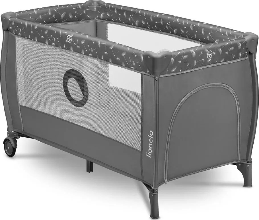 Lionelo - Utazóágy STEFI PLUS Szürke-fehér
