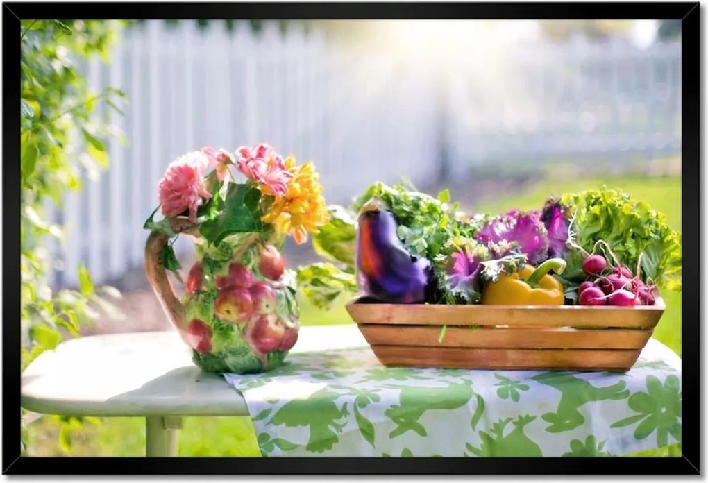 Poszterek keretben 60x40 Zöldségek serpenyőben