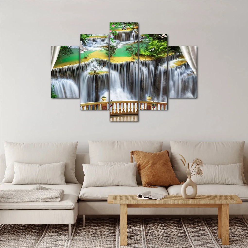 Kép - Varázslatos vízesések megtekintése (150x105 cm)