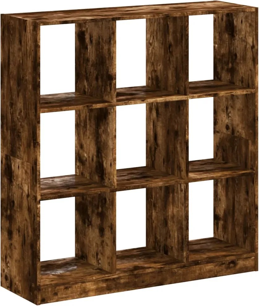 vidaXL füstös tölgy színű szerelt fa könyvespolc 102 x 32 x 108 cm