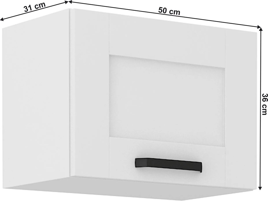 Felső szekrény, fehér, LULA 50 GU-36 1F