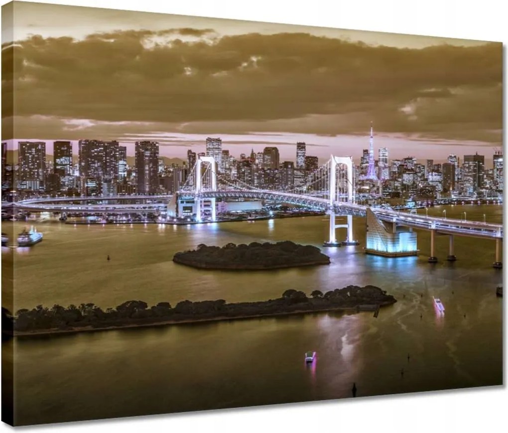 Vászonkép 40x30 Szivárványhíd Tokióban