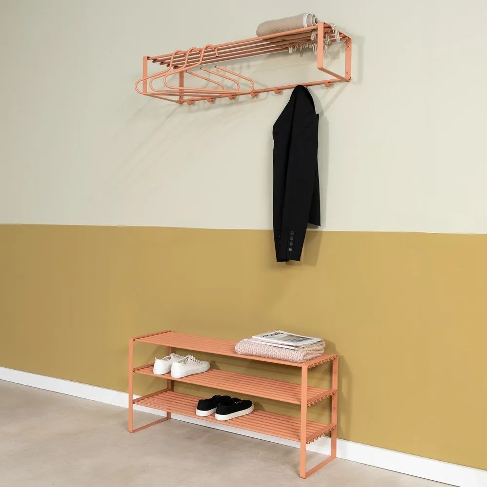 Lazacszínű acél cipőtartó 100x48,5x29 cm Rex – Spinder Design