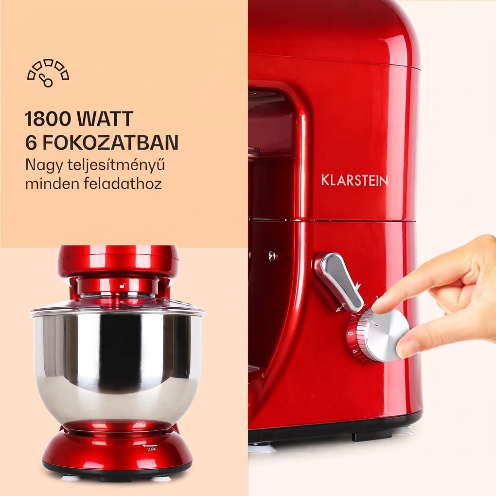 Klarstein Bella, konyhai robotgép, 1800 W, 2,7 PS, 5 L
