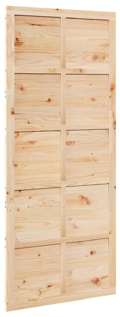 Istállóajtó Barna 100 x 210 cm Tömör fenyőfa
