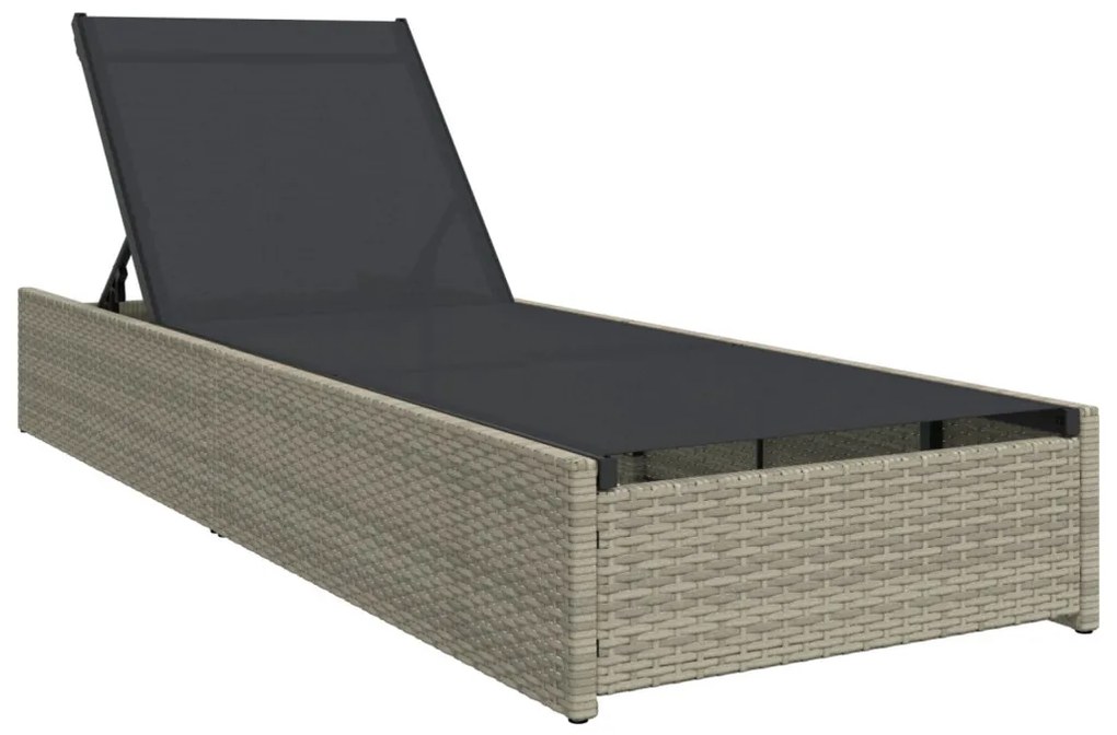 Napozóágy Bézs 60x200x27 cm Polyrattan