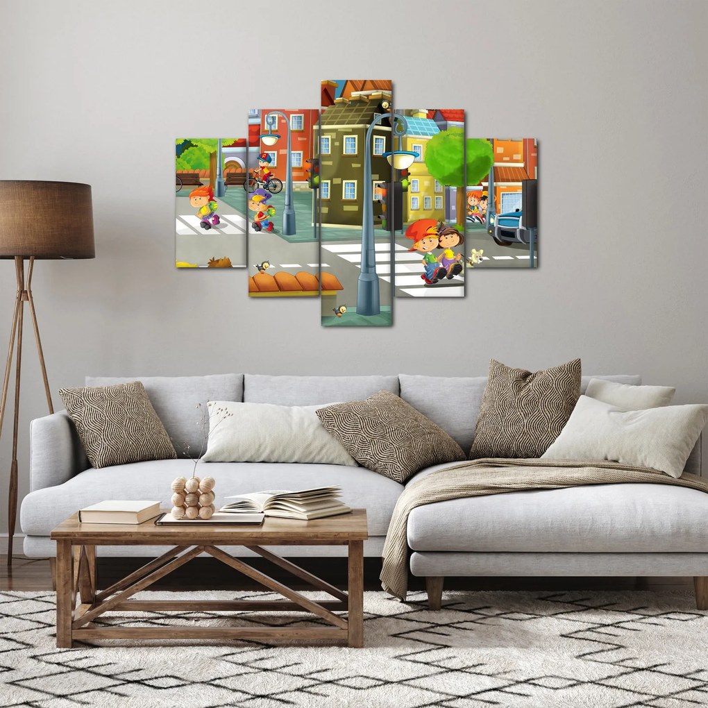 Kép - gyermek város (150x105 cm)