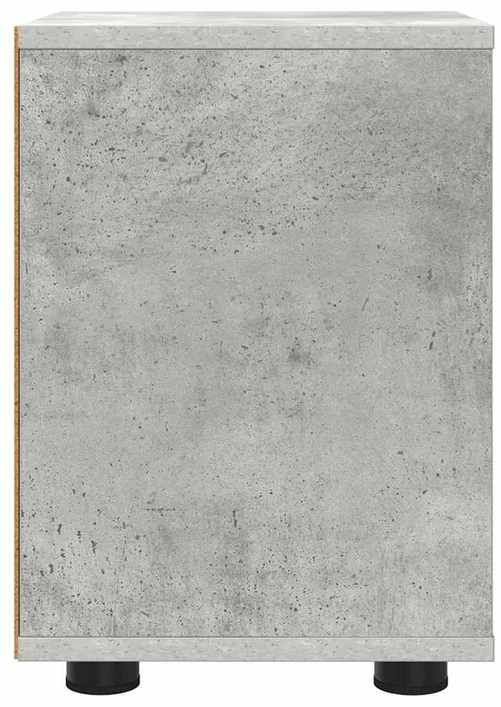 vidaXL Éjjeli asztal fiókkal Beton Szürke 30,5 x 30 x 43 cm Faanyag