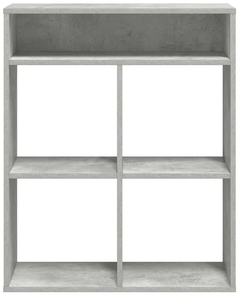 könyvszekrény betonszürke 66x31x80 cm szerelt fa