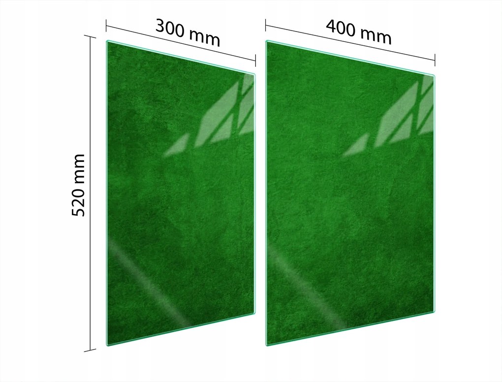 Üveg Tűzhelyvédő Főzőlap 70x52 Zöld Edzett Üveg