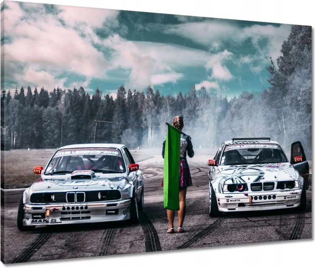Vászonkép 80x60 Bmw Versenyzés 2 fő részére