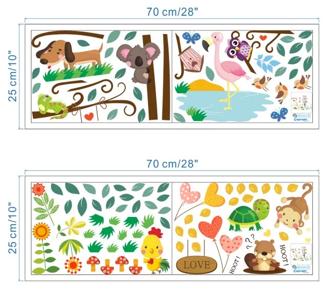 PIPPER | Falmatrica"Fa állatokkal 2" 103x74 cm