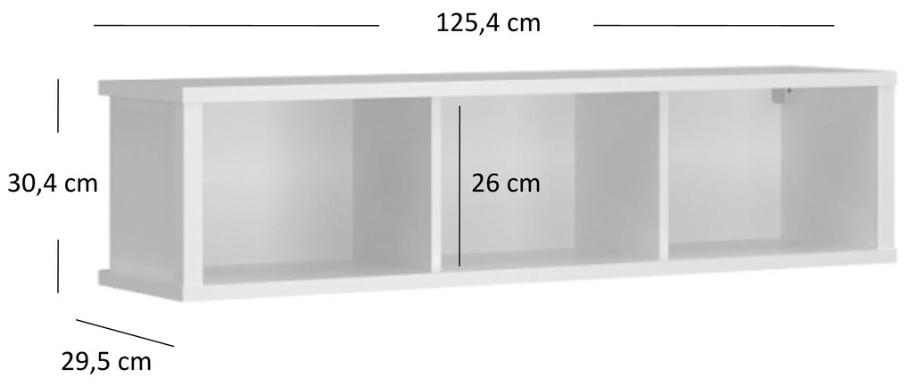 Regál Ethan 125 (fehér). 1052903