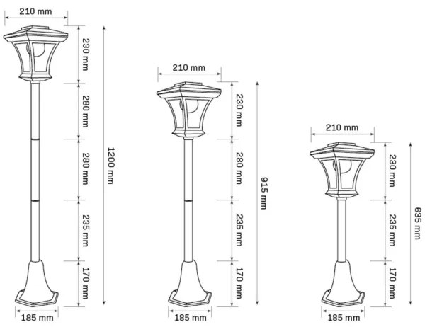 LED Napelemes lámpa TIRANA LED/1,6W/1,2V 600 mAh IP44 fekete