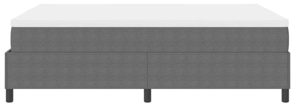 Boxspring ágy matraccal Szürke 140x200 cm Kordbársony