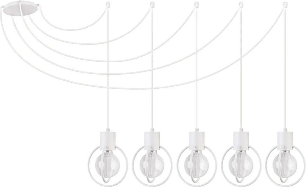 SIGMA LIGHTING 31097 AURA Többágú Függesztett Lámpa Fehér E27 IP20