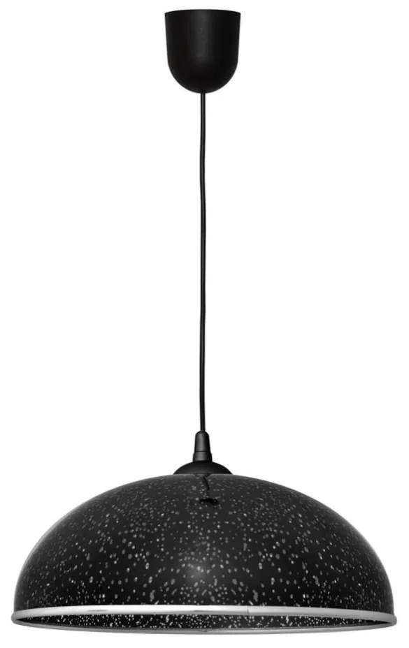 Csillár zsinóron CIRCLE 1xE27/15W/230V fekete