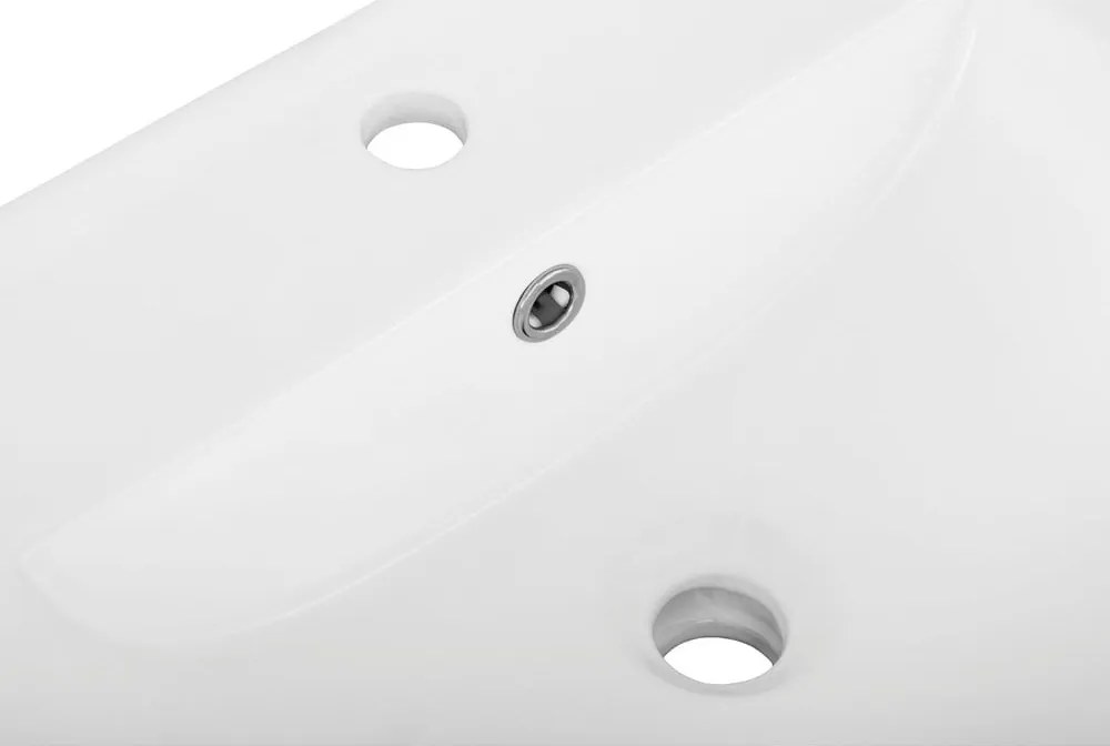 Natúr színű fali szekrény mosdókagyló nélkül, tölgyfa dekorral 60x52 cm Wisla – Støraa