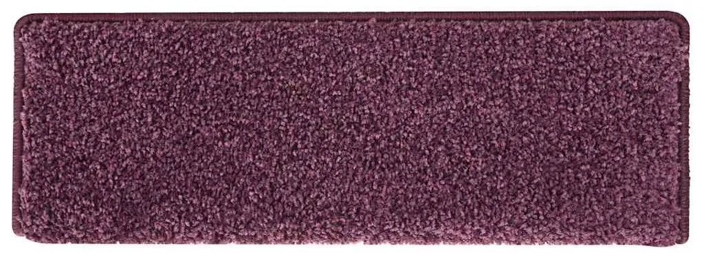 30 db lépcsőszőnyeg, 65 x 21 x 4 cm, sötétlila, téglalap alakú széllel