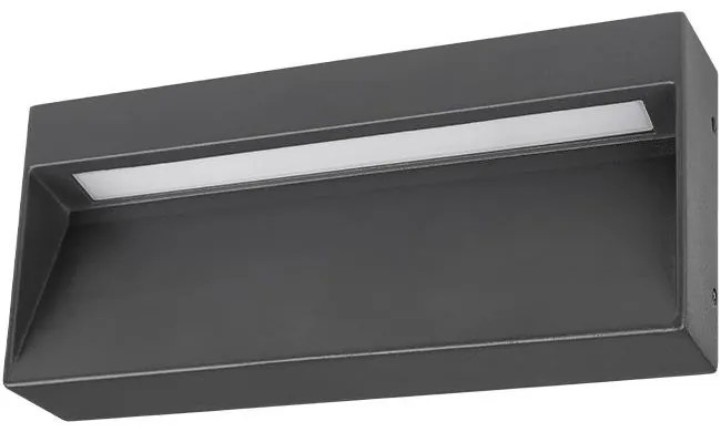MasterLED Santiago 6 W-os sötétszürke téglalap alakú oldalfali lámpa
