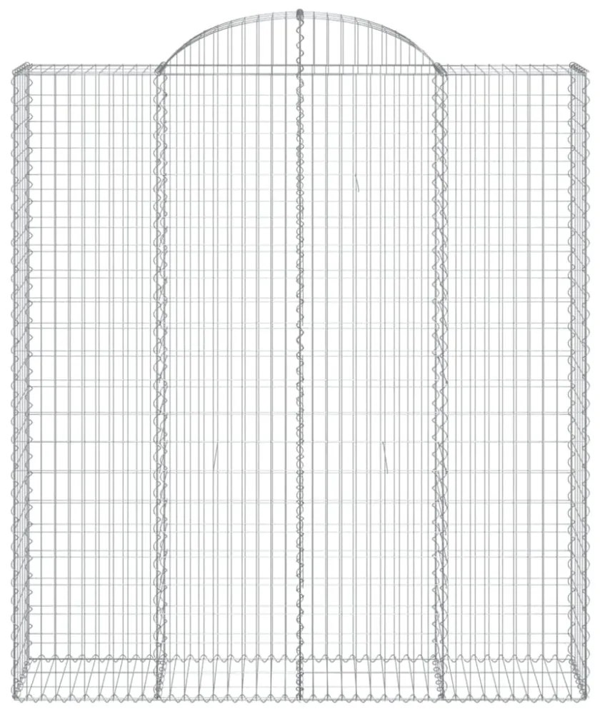 5 db íves horganyzott vas gabion kosár 200x50x220/240 cm
