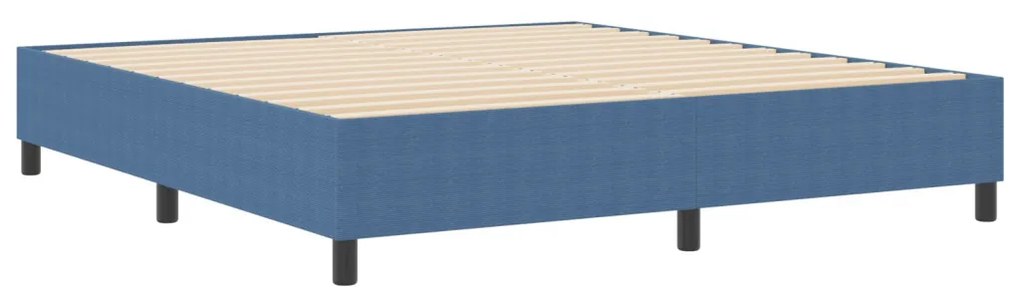 Boxspring Ágy Kék Szuper King Corduroy Szövet