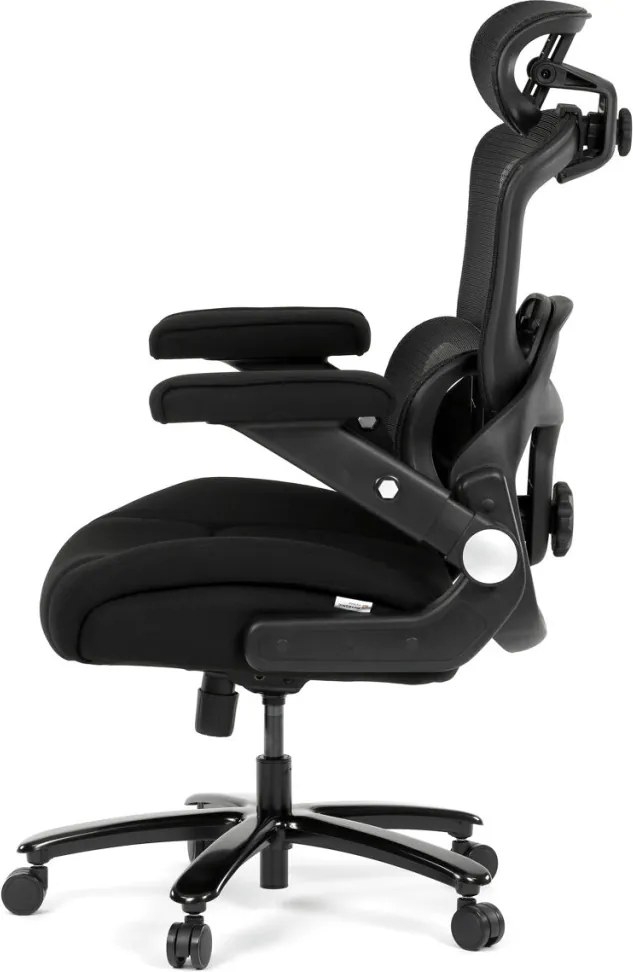 Fekete szövet irodai szék hinta mechanizmussal – KA-N1313
