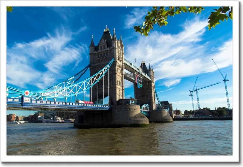 Poszterek keretben 60x40 Tower bridge, égbolt