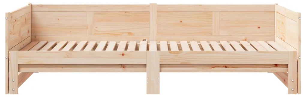 Kihúzható napágy 90x200 cm Tömör fából készült fenyő