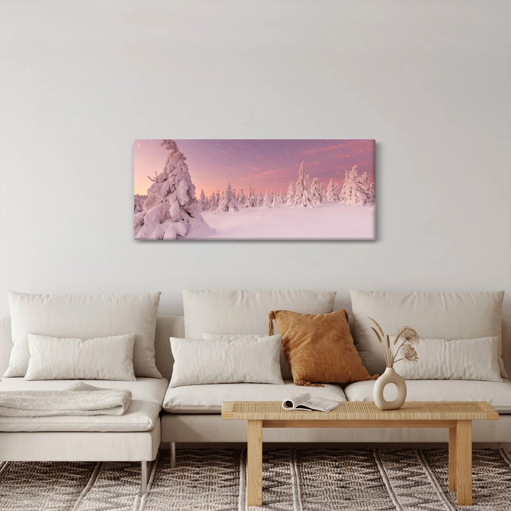Kép - Fák a hótakaró alatt (120x50 cm)