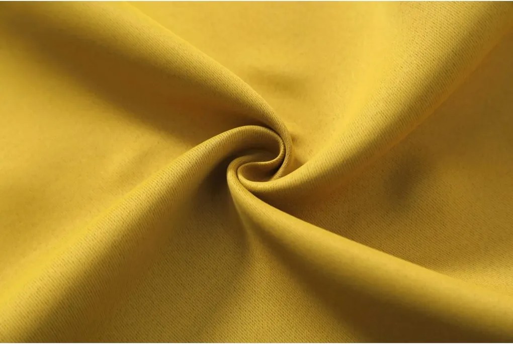 Sárga OXFORD függöny 140x250 cm Felfüggesztés: Hullámos sínszalag