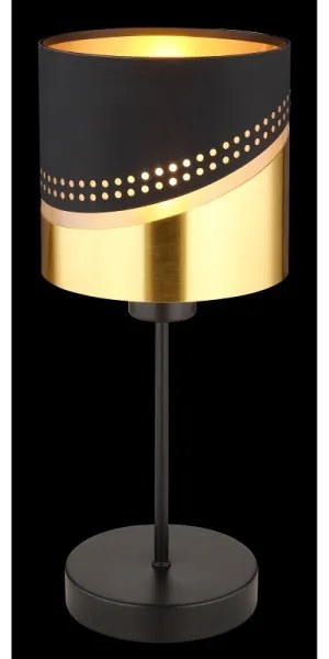 Globo 54046T - Asztali lámpa OR 1xE27/40W/230V átm. 16 cm fekete/arany