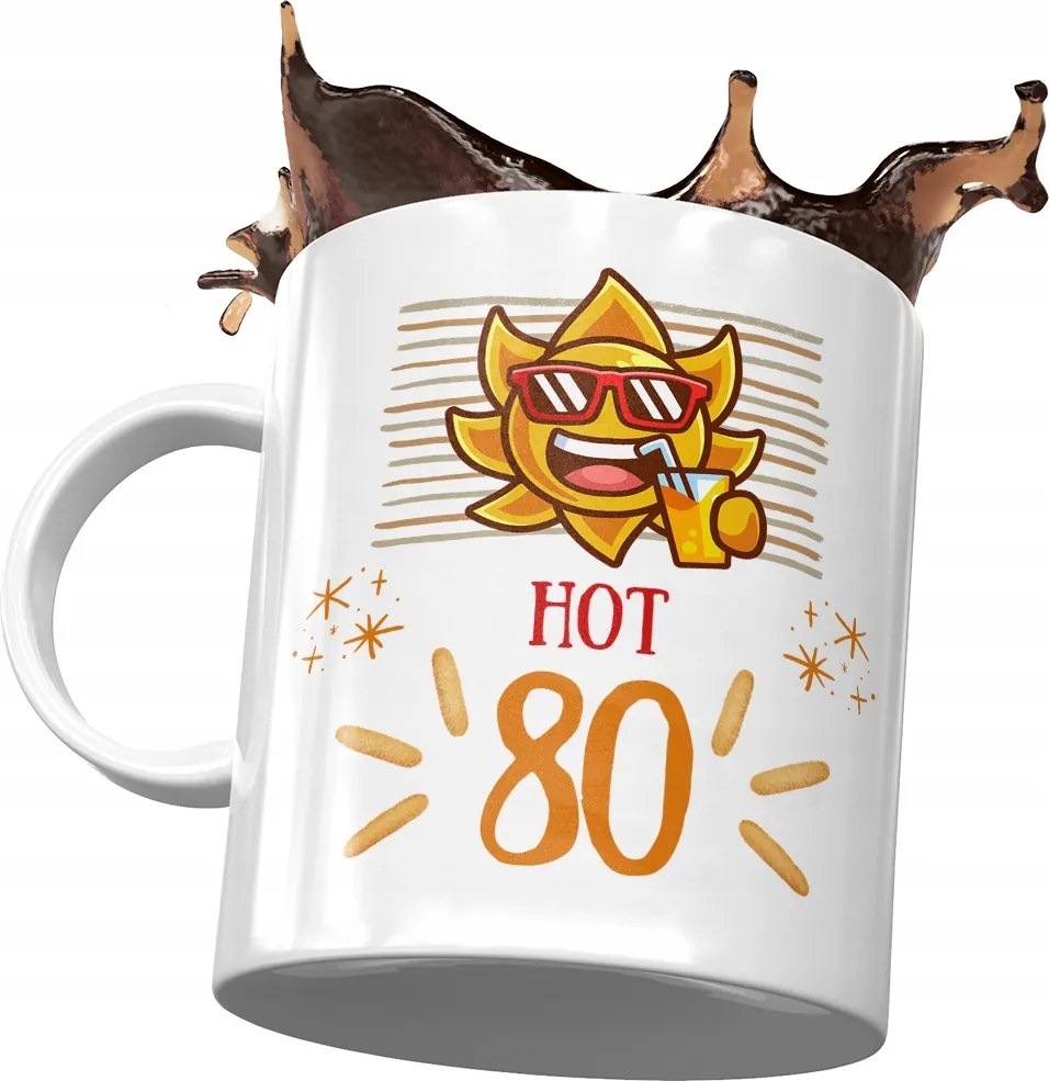 Születésnapi bögre 80 80-es 80-as évek Tökéletes Ajándék Nyomtatott Fotóval