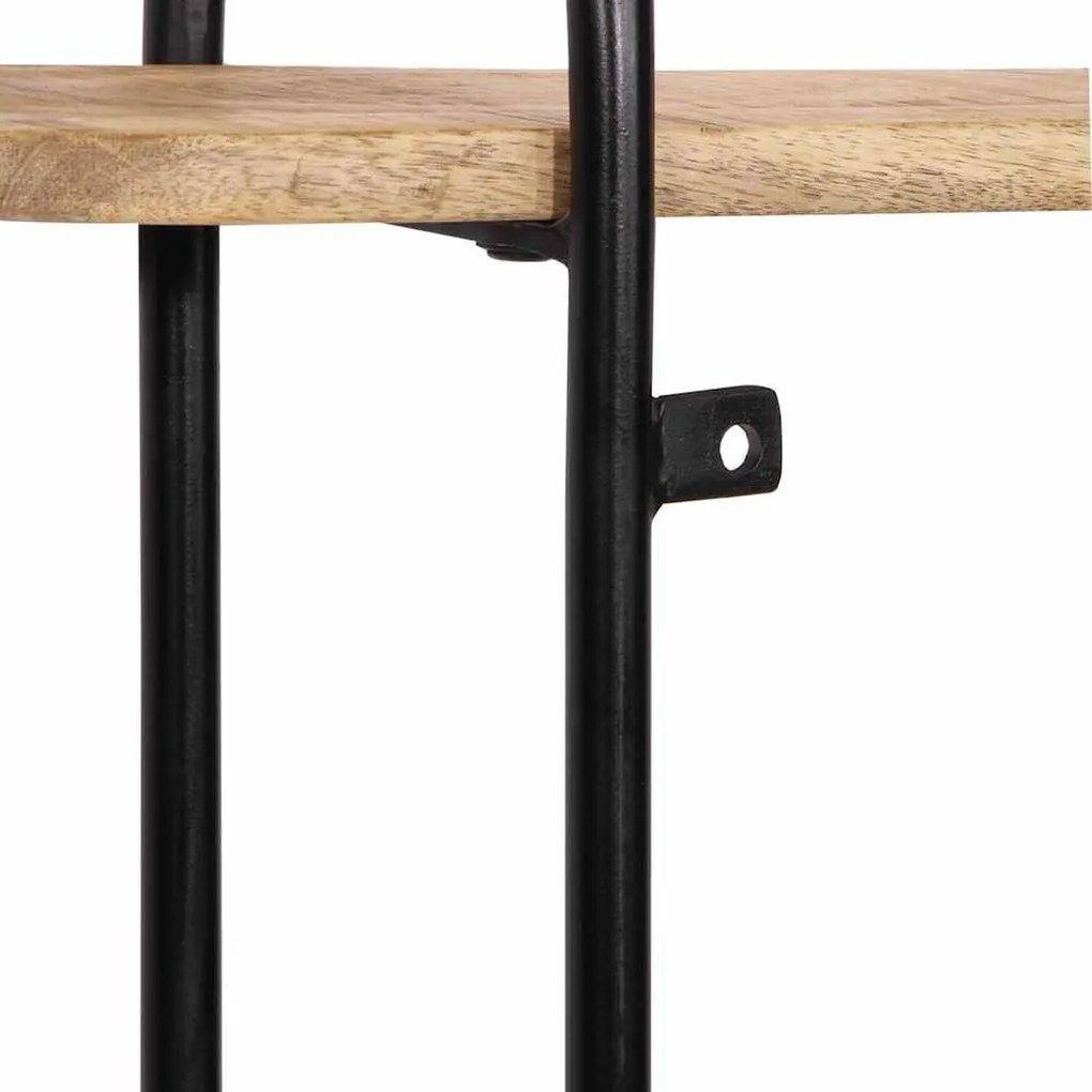 fali polc 90x20x116,5 cm tömör nyersfa Mango